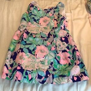 Lily Pulitzer Pink and Green Floral Sleeveless dress